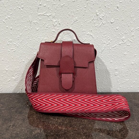 Senreve Merlot Mini Alunna Convertible‎ Crossbody Backpack w/ Statement Strap - Picture 2 of 16